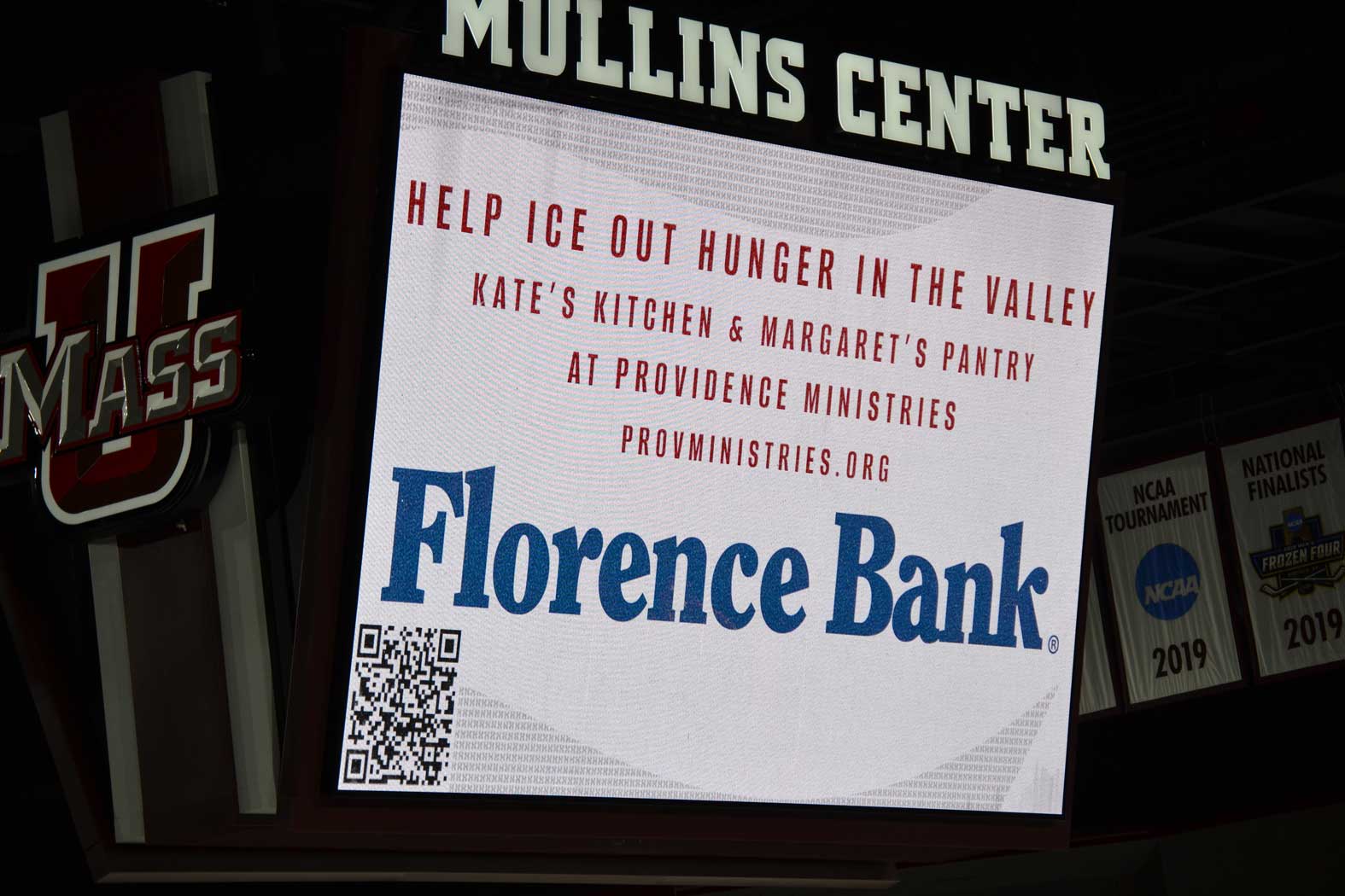 Providence Ministries Honored Through Florence Bank & UMass Hockey’s Ice Out Hunger Program
